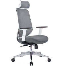 Офисное кресло Norden Имидж Gray 2 YS-0817HFY+FYW белый пластик/серая ткань