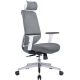Офисное кресло Norden Имидж Gray 2 YS-0817HFY+FYW белый пластик/серая ткань