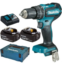 Ударная дрель-шуруповерт Makita DHP485RTJ с 2-мя АКБ 5 Ач, кейс
