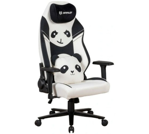 Игровое геймерское кресло Brave Kung Fu Panda черный/белый