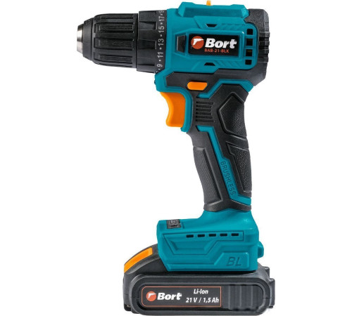 Дрель-шуруповерт Bort BAB-21-BLK 93413526 с 2-мя АКБ, кейс