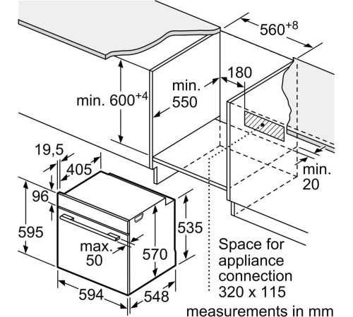 Электрический духовой шкаф Bosch Serie 6 HJG852YS0