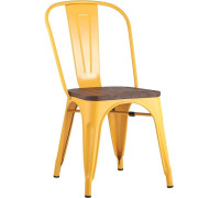 Стул Stool Group Tolix Wood YD-H440B-W LG-06 желтый глянцевый/темное дерево