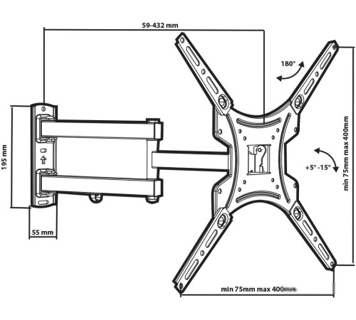 Кронштейн для телевизора Tuarex ALTA-404
