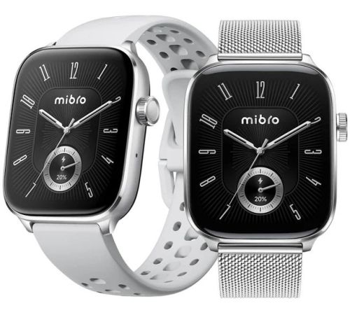 Умные часы Mibro Fit серебристый, со стальным ремешком