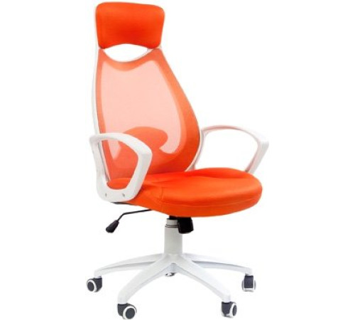 Офисное кресло CHAIRMAN 840 White оранжевый