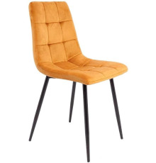 Стул AksHome Dallas 76330 велюр, горчичный/черный