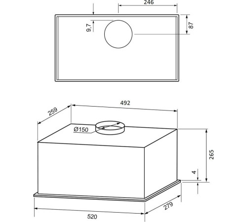 Кухонная вытяжка Krona Aspen 600 Black SGC КА-00009703 черный