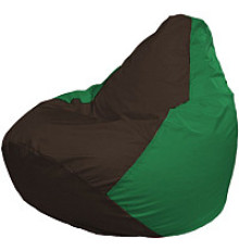 Кресло-мешок Flagman Груша Мини L Г0.1-321 коричневый/зеленый