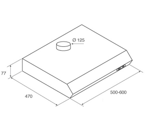 Кухонная вытяжка Jetair Senti SI/F/60 PRF0023745C