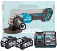 Угловая шлифмашина Makita GA005GU201 с 2-мя АКБ, кейс