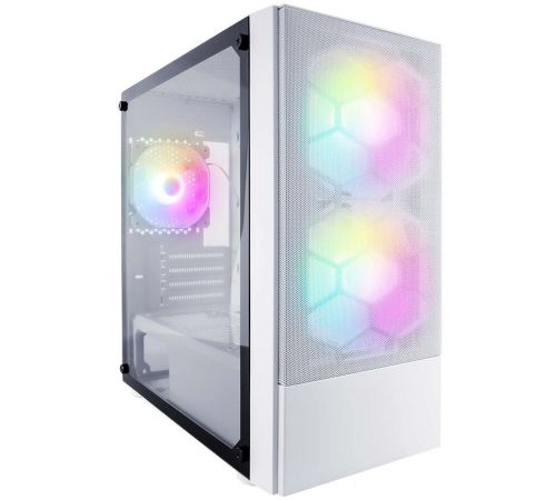 Корпус 1stPlayer Firebase X4-M-WH-2F1P-W-1F1-W