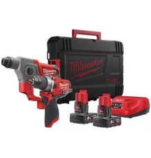 Milwaukee 4933459813 шуруповерт, перфоратор, 2 АКБ, кейс