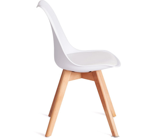 Стул TetChair Tulip дерево/пластик/экокожа белый