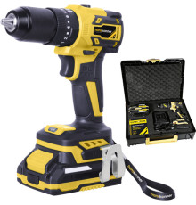 Ударная дрель-шуруповерт Hanskonner HCD2065PRO с 2-мя АКБ, кейс