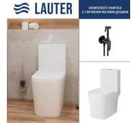 Унитаз напольный Lauter W09 P-TRAP 21900002 + гигиенический душ Daze 21GN3132BM горизонтальный выпуск