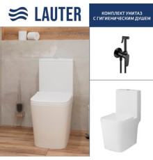 Унитаз напольный Lauter W09 P-TRAP 21900002 + гигиенический душ Daze 21GN3132BM горизонтальный выпуск