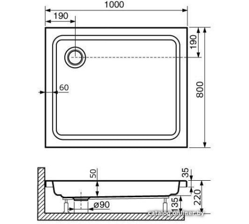 Душевой поддон RGW Style 100x80