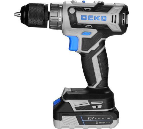 Дрель-шуруповерт Deko ZKCD20V PRO 084-1005 с 2-мя АКБ, кейс