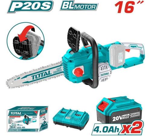 Аккумуляторная пила Total TGSLI401682 с 2-мя АКБ