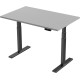 Стол Smartstol Slim 140x80x1.8 черный/серый камень