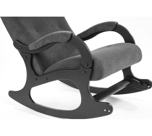 Кресло-качалка Mio Tesoro Бастион-32 велюр графит/черный