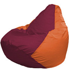 Кресло-мешок Flagman Груша Мини L Г0.1-307 бордовый/оранжевый