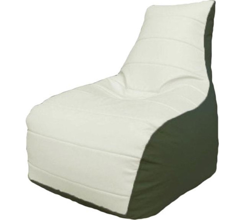 Кресло-мешок Flagman Бумеранг Б1.3-03 белый/зеленый