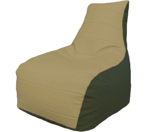 Кресло-мешок Flagman Бумеранг Б1.3-05 темно-бежевый/зеленый