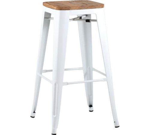 Табурет Stool Group TOLIX WOOD барный белый глянцевый