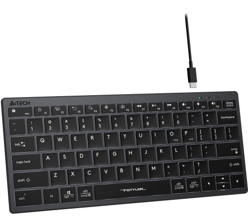 Клавиатура A4Tech Fstyler FX61 серый/черный