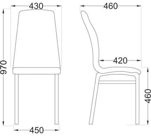 Стул AksHome Adele белый APU 002/хром