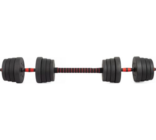 Набор гантелей с грифом для штанги VictoryFit VF-DC300 2x15 кг