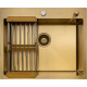 Кухонная мойка ARFEKA ECO AR мойка 600*500, коландер, дозатор GOLD