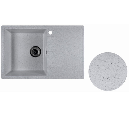 Кухонная мойка Marblan Magnum L серый, с сифоном