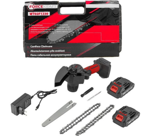 Аккумуляторная пила ForceKraft FK-WT02F1230 с 2-мя АКБ, кейс