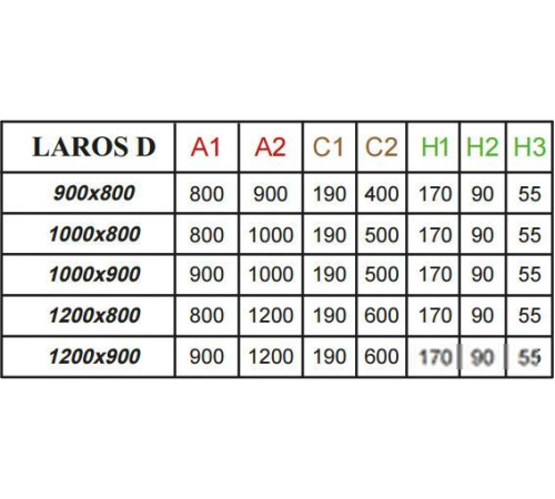 Душевой поддон Radaway Laros D Compact 100x90 [SLD91017-01]