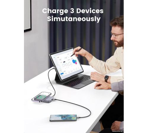 Внешний аккумулятор Ugreen PB206 20W 10000mAh темно-серый
