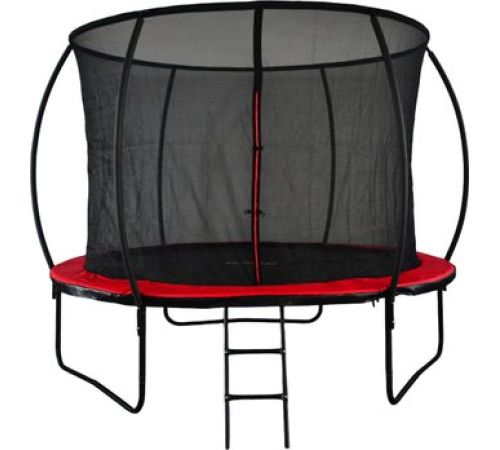 Батут GoUP Luxury 8FT с сеткой и лестницей, красный