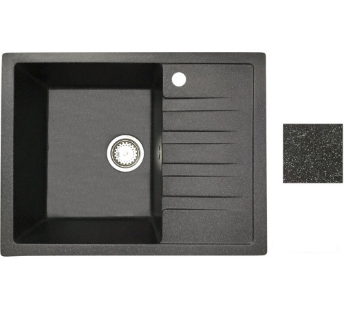 Кухонная мойка БелЭворс Vega L черный, без сифона