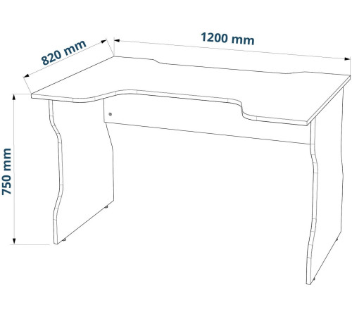 Геймерский стол Mebelain Вардиг К1 антрацит/красный