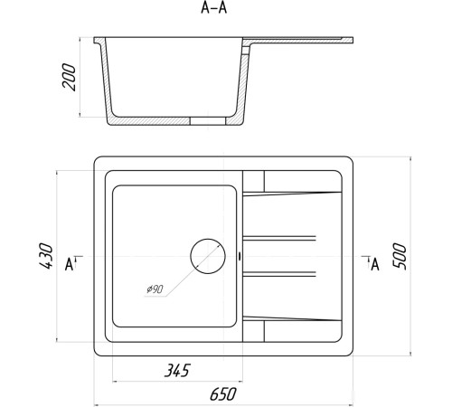 Кухонная мойка Gerhans B22 белый