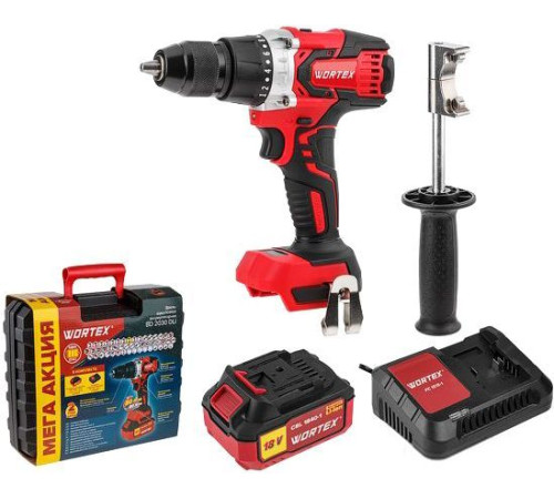 Дрель-шуруповерт Wortex BD 2030 Dli 0329280 с 1-м АКБ, кейс