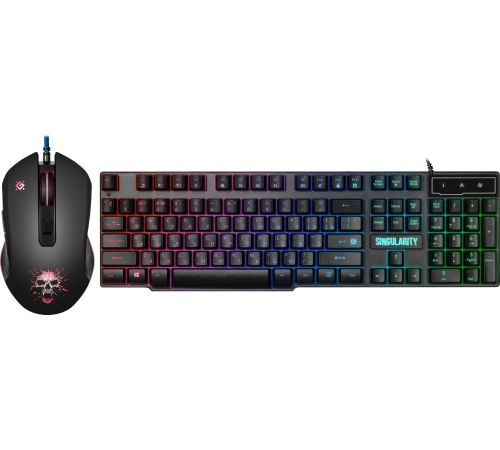Клавиатура + мышь с ковриком + наушники Defender Singularity MKP-118