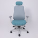 Офисное кресло AksHome Fenix светло-серый/бирюзовый/серый полиамид