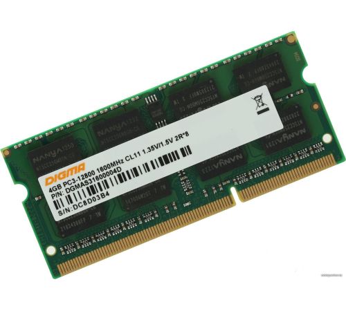 Оперативная память Digma 4ГБ DDR3 SODIMM 1600 МГц DGMAS31600004D
