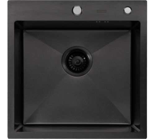 Кухонная мойка ARFEKA Eco AR 500*500 Black PVD Nano Decor Volcanic Rock