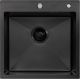 Кухонная мойка ARFEKA Eco AR 500*500 Black PVD Nano Decor Volcanic Rock
