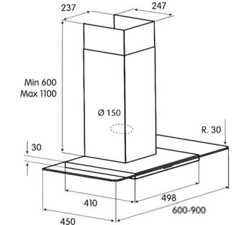Кухонная вытяжка Jetair Molly P 90 INX PRF0004050