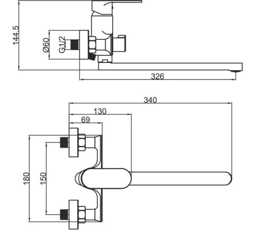 Смеситель Fashun A2285 хром